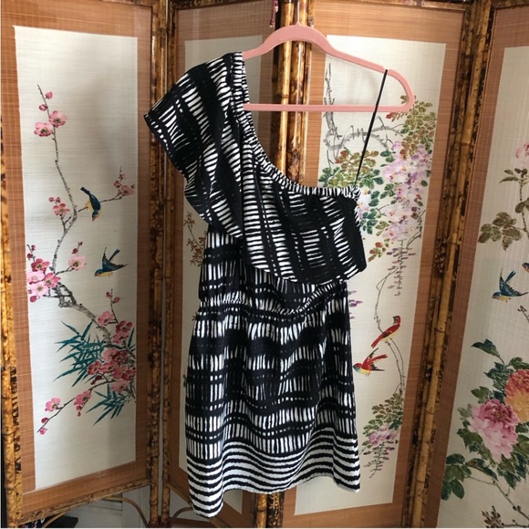 Express Dresses & Skirts - Express One Shoulder Black and White Dress